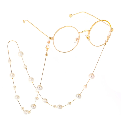 Elegante Catena Per Occhiali Con Künstliche Perle Sintetiche Supporto In Metallo Cinturino Decorativo Per Donna
