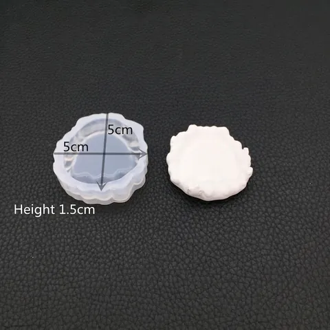 DIY Silicone Mold Translucent Soft Mirror Surface Wavy Edge Resin Epoxy Aroma Gypsum Casting Jewelry Base Ornament