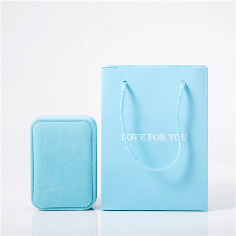 Sacchetto Regalo per Gioielli Love For You Scritta Borsa in Carta Con Manico in Corda per Matrimonio Festa Anniversario