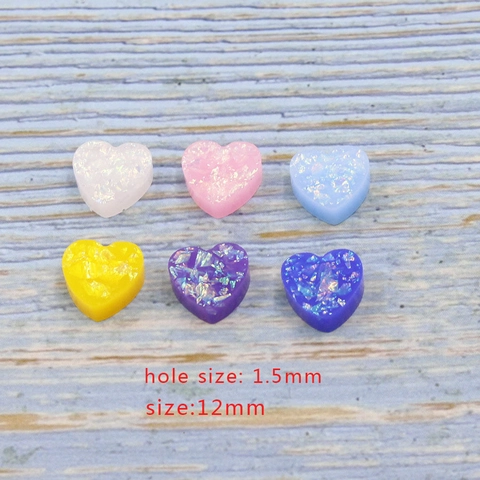 Herzförmige Harzperlen Bunte Glitzer Pailletten DIY Schmuckherstellung Zubehör Herz Abstandsperlen Lose Perlen