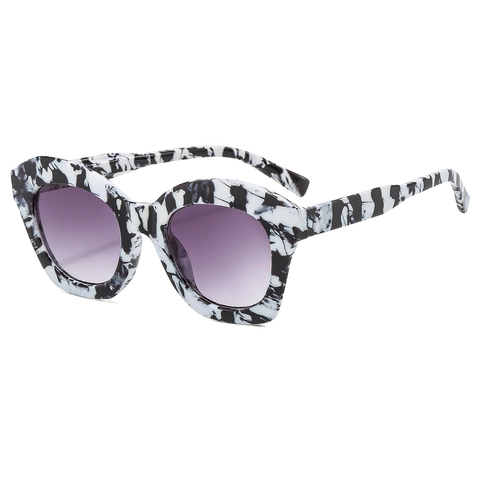 Occhiali Da Sole Cat Eye Geometrici Montatura Spessa Protezione UV400 Moda Per Uomini Donne Montatura PC