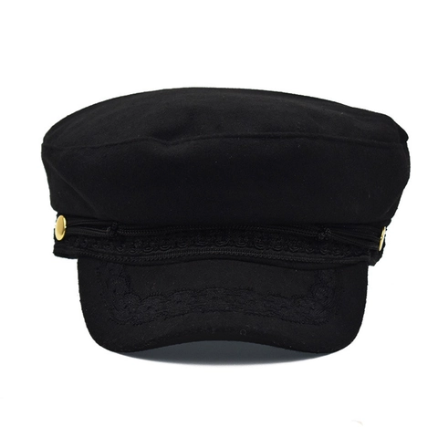 Berretto Newsboy Vintage Da Donna Misto Lana Cappello Baker Boy Con Bottoni Dorati Finiture Intrecciate Stile Britannico