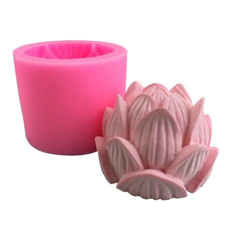 Stampo In Silicone A Forma Di Fiore Di Loto Per Torte Sapone Candele Fai Da Te Strumento Da Cucina Rosa