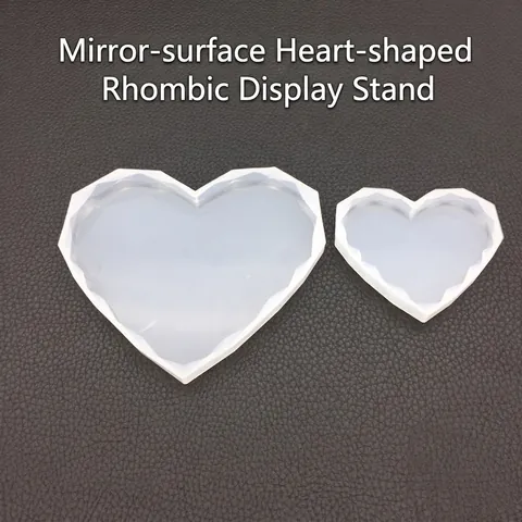 Heart Shape Rhombus Facet Silicone Mold For DIY Epoxy Resin Plaster Aromatherapy Mirror Surface Geometric Crafts