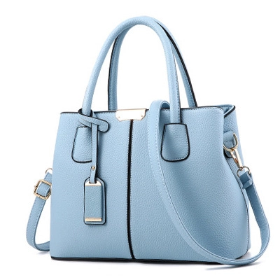 Women Handbag Litchi Grain PU Leather Top Handle Tote Crossbody Bag Fashion Minimalist Shoulder Bag Gold Hardware