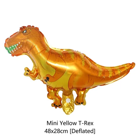 Mini Dinosaur Aluminum Foil Balloons Cartoon Tyrannosaurus Party Decorations For Kids Birthday Celebration Metallic Gloss