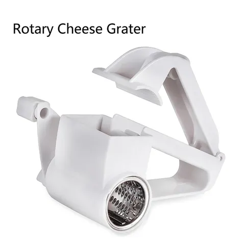 Manual Rotary Cheese Grater Stainless Steel Drum Shredder Handheld Plastic Food Mill For Chocolate Nuts Hard Cheese