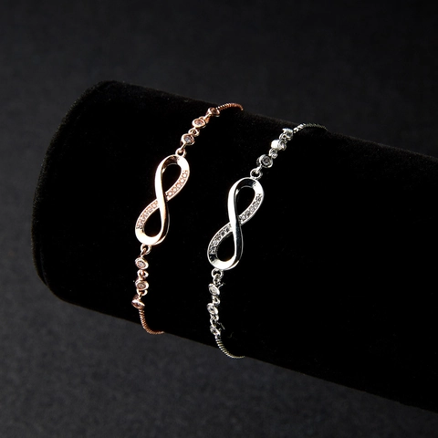 Bracciale Tennis Lega Di Rame Zircone Singola Fila Ciondolo A Cuore Regolabile Chiusura Bolo Gioielli
