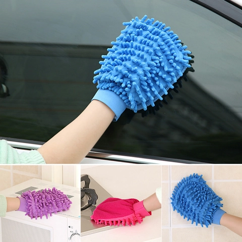 Guanto Per Lavaggio Auto In Ciniglia Microfibra Spesso Assorbente Per Pulizia Domestica Cucina Auto Senza Graffi