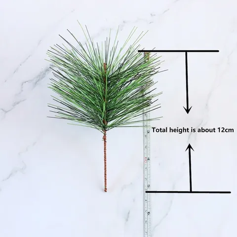 Künstliche Kiefernadel Girlande Grün PVC Realistische Zweige Biegsamer Draht Weihnachten Festliche Haus DIY Deko