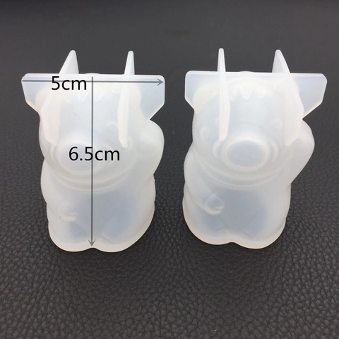 Silicone Mold Mirror Three Dimensional Blessing Pig Shape DIY Resin Epoxy Plaster Craft Tool Baking Cake Decorative Animal