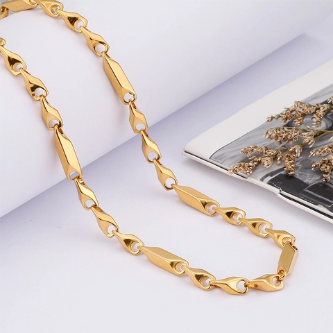 Collar De Cadena De Rombo Geométrico De Acero Inoxidable Pulido Espejo Joyería Hip Hop De Moda Minimalista Para Hombres Mujeres