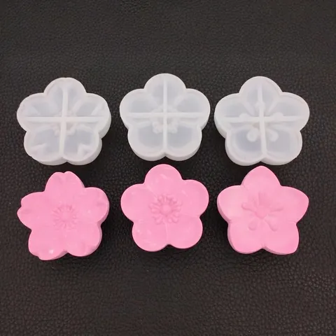 Stampo Silicone Fiore Di Ciliegio 3D Superficie Specchio Colata Resina Fai Da Te Gesso Aromaterapia