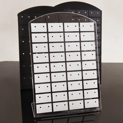 Earring Display Stand Plastic L-Shaped Vertical Multi-Hole Desktop Jewelry Organizer Rack For Ear Studs Earring Board Holder