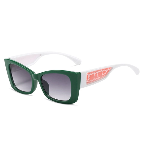 Cat-Eye-Sonnenbrille PC-Material UV400-Schutz Retro-Mode Streetstyle Verlaufsgläser Einzigartige Marmortextur-Bügel