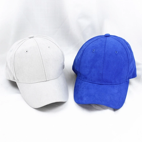 Plain Solid Color Suede Baseball Cap Women Adjustable Six Panel Casual Breathable Sun Protection Hat Sports
