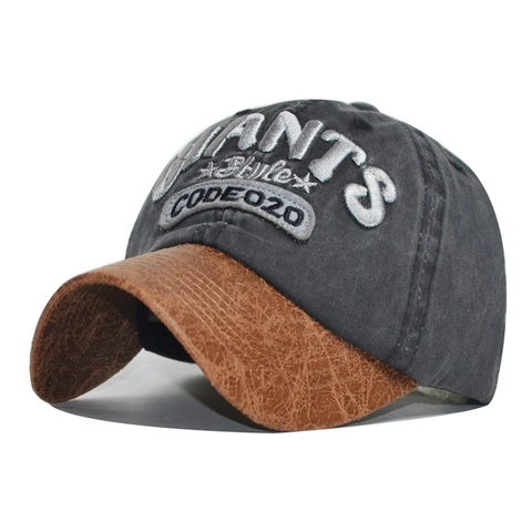 Cappellino Da Baseball Vintage In Cotone Lavato Con Visiera Effetto Pelle Ricamo Cappello Unisex Regolabile