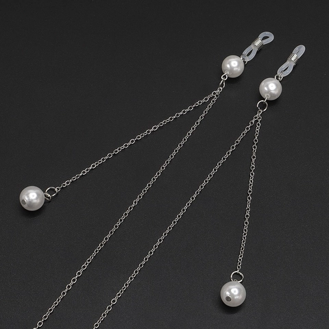 Glasses Chain With Metal And Faux Artificial Pearl Anti-lost Eyewear Strap Lanyard Fashion Neck Strap For Women