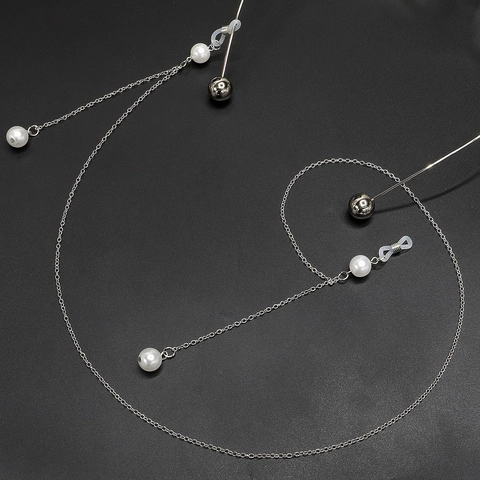Glasses Chain With Metal And Faux Artificial Pearl Anti-lost Eyewear Strap Lanyard Fashion Neck Strap For Women