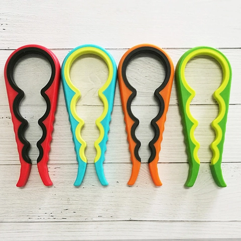 Multifunctional Jar Opener Manual Non Slip Rubber Plastic Bottle Can Opener Kitchen Gadget Tool