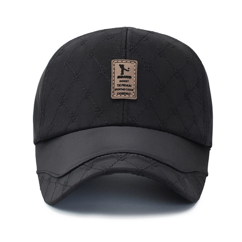 Gesteppte Baseballkappe Für Damen Und Herren Rautenmuster Polyester Sonnenschutz Verstellbare Schnalle Outdoor Sport Hut