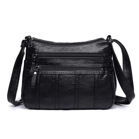 Borsa A Tracolla Donna In Morbida Pelle PU Tasche Multiple Grande Capacità Borsa A Spalla Funzionale Uso Quotidiano
