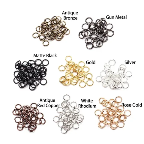 Metal Jump Rings Open Connectors DIY Jewelry Making Necklace Bracelet Earring Multi Color Plated Iron Accessory