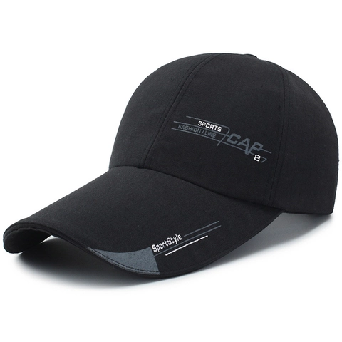 Casual Cotton Blend Baseball Cap For Men Women Outdoor Sun Protection Fishing Hat Sport Style Letter Print Adjustable Cap