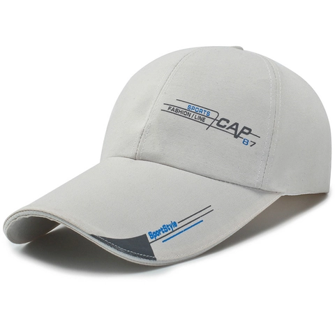 Casual Cotton Blend Baseball Cap For Men Women Outdoor Sun Protection Fishing Hat Sport Style Letter Print Adjustable Cap