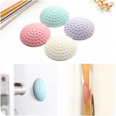 Silicone Door Handle Wall Protector Pad Golf Pattern Anti Collision Self Adhesive Shock Absorbing Noise Reduction Buffer Stopper