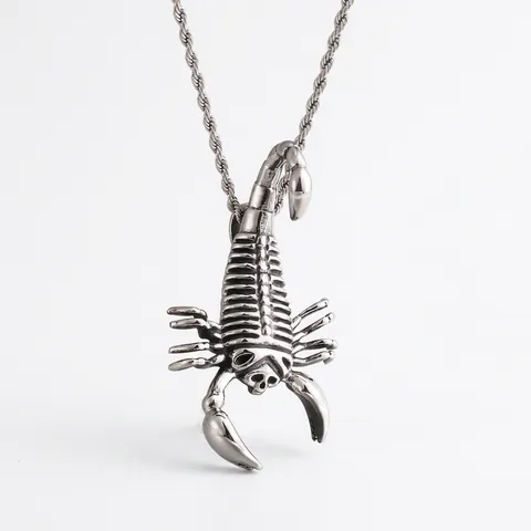 Collar Con Colgante De Escorpión Acero Inoxidable 316L Forma De Animal Detallada Joyería Gothic Punk Hip Hop Para Hombres