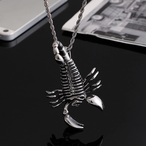 Collar Con Colgante De Escorpión Acero Inoxidable 316L Forma De Animal Detallada Joyería Gothic Punk Hip Hop Para Hombres