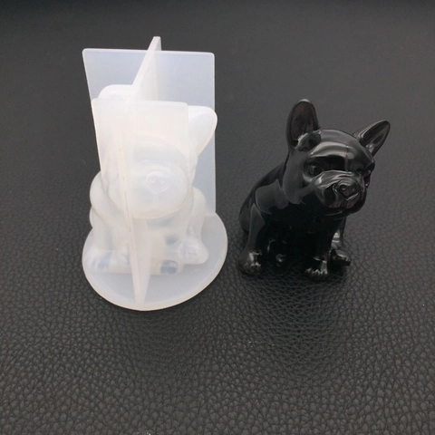French Bulldog Three Dimensional Silicone Mold Mirror Surface Craft For DIY Resin Casting Aromatherapy Plaster Handmade Tools