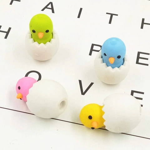 Gomme Per Cancellare Uovo Di Pulcino Da Covata Cartone Animato Carino Gomma TPR Cancelleria Creativa Regali Studenti