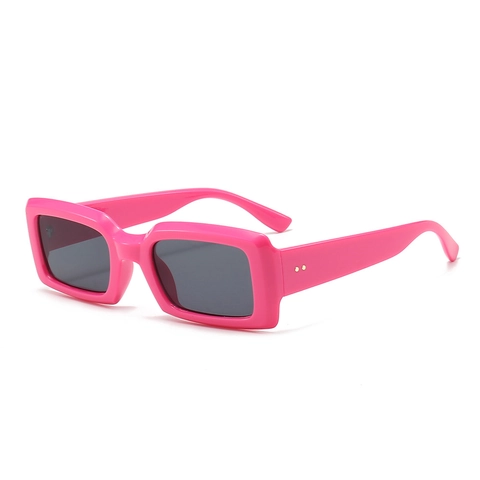 Occhiali Da Sole Rettangolari Montatura PC Protezione UV400 Decorazione Rivetti Retro Y2K Quadrato Moda Per Donna Uomo