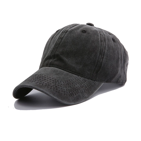 Gorra De Béisbol Unisex De Algodón Lavado Vintage Distressed Lisa Ajustable Visera Curva Sombrero De Sol Al Aire Libre
