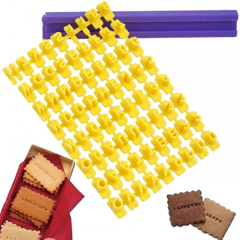 Stampo Per Biscotti Lettere Numeri Plastica Alimentare Strumento Goffratura DIY Per Fondant Biscotto Decorazione Torte