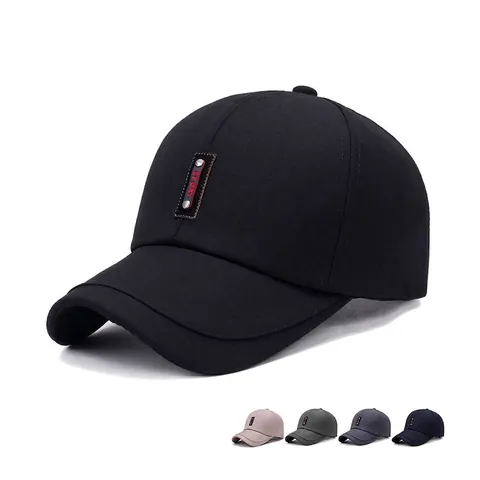 Men Baseball Cap Sport Summer Sunshade Polyester Twill Adjustable Casual Fashion Hat With Rivet Patch