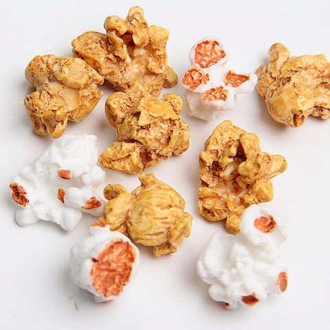 Ciondoli Popcorn Simulazione Resina Cibo Miniatura DIY Orecchini Pendenti Decorazione Custodia Telefono Novità