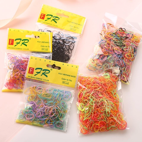 Disposable High Elasticity TPU Hair Bands Rubber Bands Colorful Macaron Black Transparent Ponytail Holder Accessories