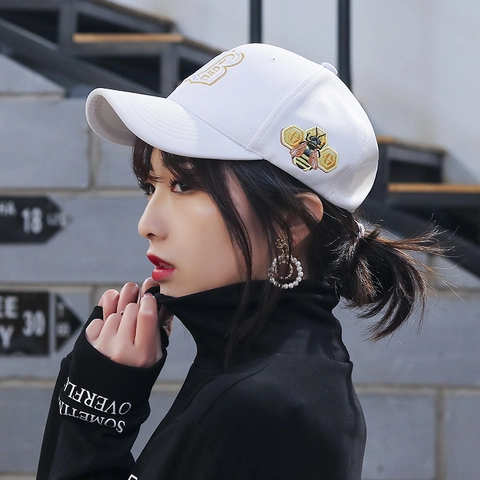 Cappellino Da Baseball Elastico Chiuso Ricamo Lettera 3D Patch Ape Casual Unisex