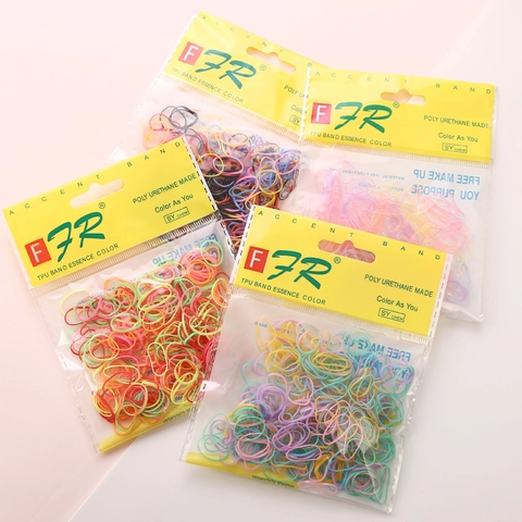 Disposable High Elasticity TPU Hair Bands Rubber Bands Colorful Macaron Black Transparent Ponytail Holder Accessories