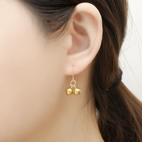 Orecchini a Pendente Minimalisti in Acciaio Inossidabile con Sfera Rotonda per Donna Oro Argento Galvanizzati Lucidi Gioielli