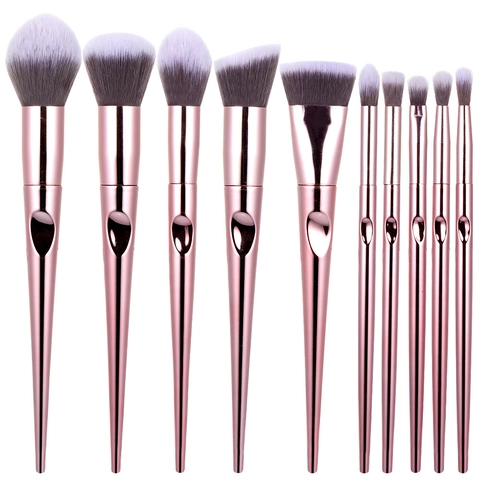 Make-up-Pinsel Synthetikborsten Konische Kunststoffgriffe Konischer Griff Für Lidschatten Foundation Face Blending