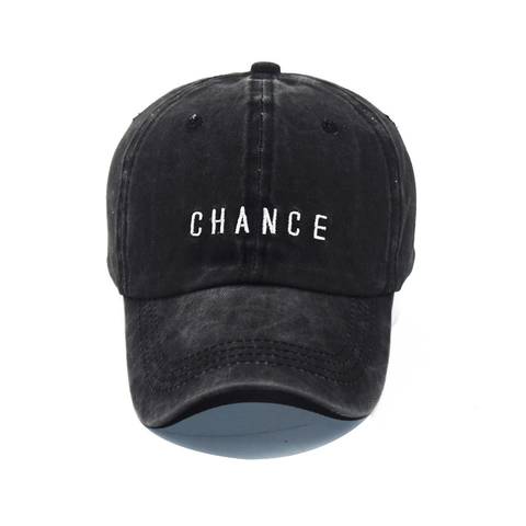 Cappellino Da Baseball In Cotone Lavato Vintage Distressed Alfabeto Chance Ricamo Cappello Regolabile Uomo Donna Streetwear