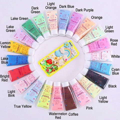 Simulation Cream Glue DIY Phone Case Decoration Antifreeze Non Toxic Handmade Crafting Resin Paste Colorful