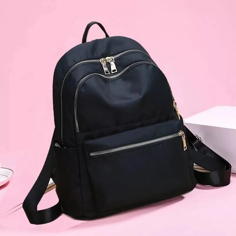 Zaino In Nylon Oxford Impermeabile Grande Capacità Multi Tasche Viaggio Scuola Stile Urbano Semplice Donne