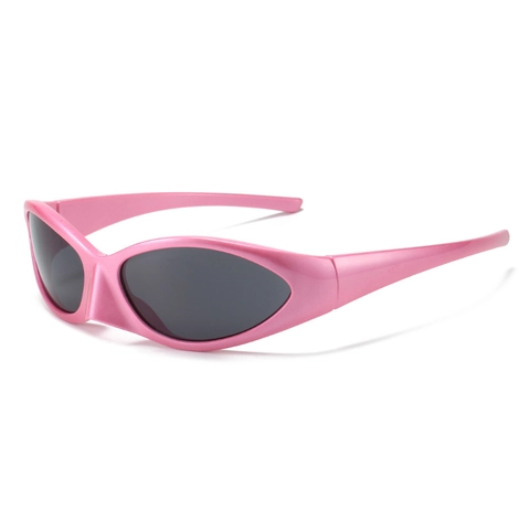 Y2K Retro Sport Sonnenbrille Wraparound UV400 Schutz Cat Eye Zukunft Stil PC Rahmen Und Gläser Für Outdoor Mode Unisex