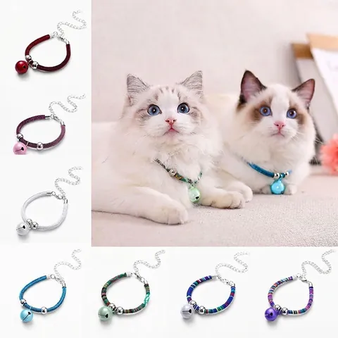 Japanischer Stil Haustier Glocke Halsband Verstellbares Geflochtenes Seil Halsband Für Katzen Und Kleine Hunde Dekorativ