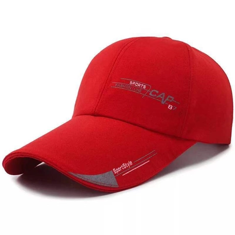 Berretto Da Baseball Unisex Misto Cotone Poliestere Visiera Lunga Protezione Solare Sport Stampa Lettere Regolabile Outdoor